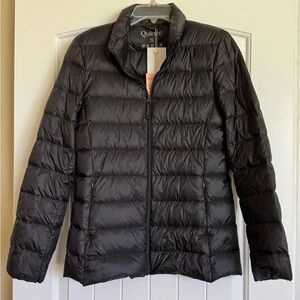 NWT Quince Lightweight Down Black Puffer Jacket Size Small